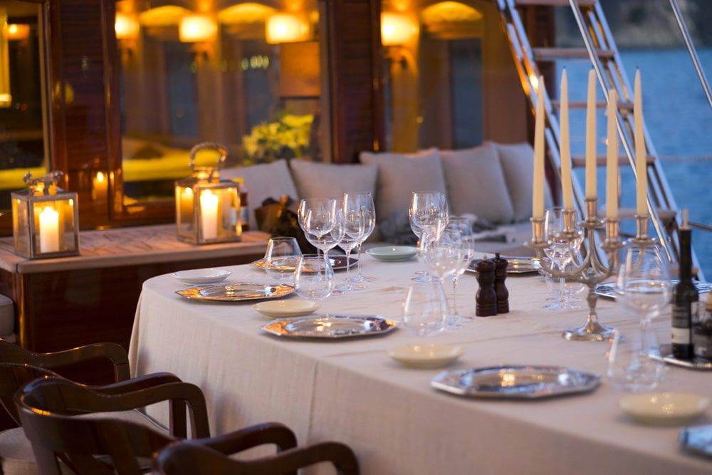 Satori Yacht dining