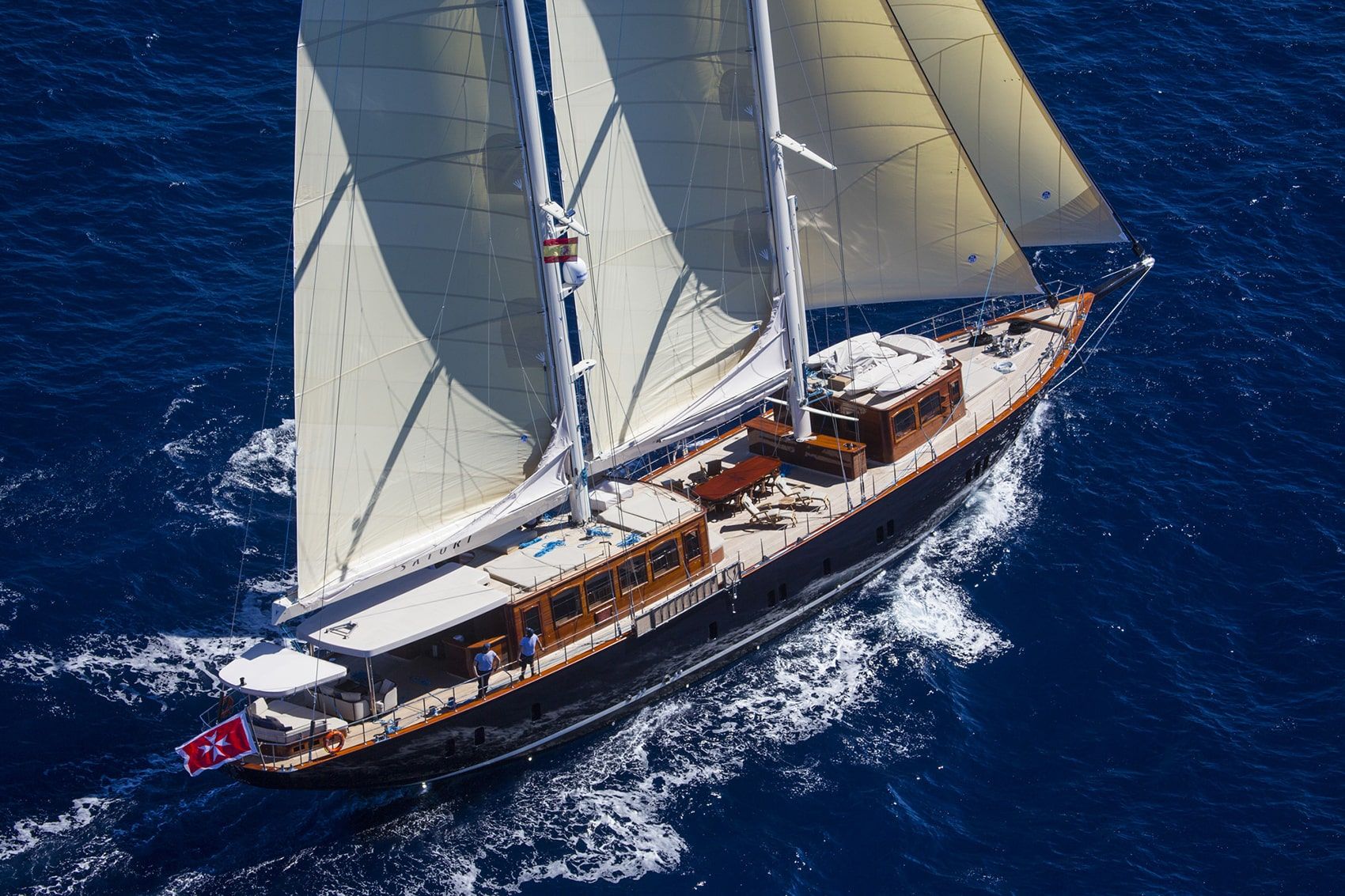 Satori Yacht from above